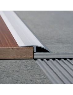 Tapadesnivel Cromo Mate 10mm x 41mm x 1m